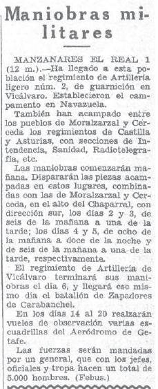 noticia de maniobras