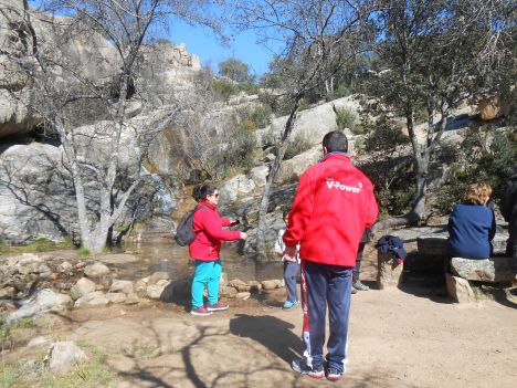 en la cascada